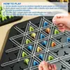 Chain Triangle Chess Game, Geometric Chess Game, Board Games for Family Night, Family Games for Kids and Adults, 2 to 4 Players 4