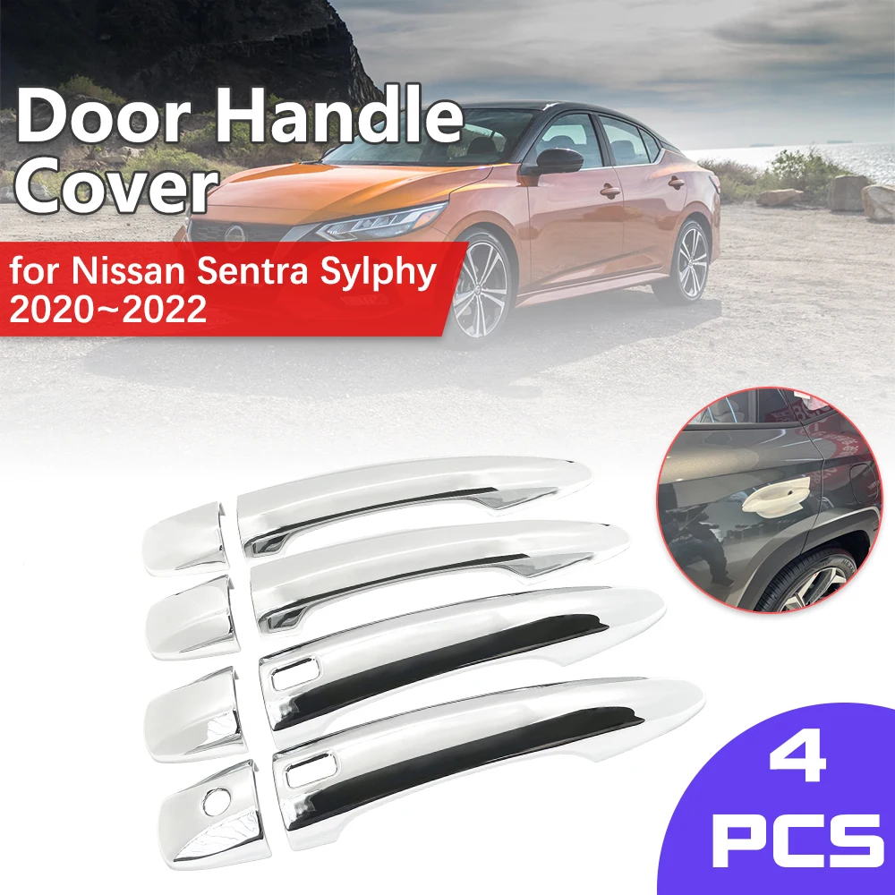 Car Chrome Door Handle For Nissan Sentra Sylphy B18 8th Gen 2020 2021