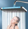 New 14 Inch High Pressure Top Spray Rain Shower Head Larger Flow Supercharge Rainfall Showerhead 360° Swivel Water Saving 2