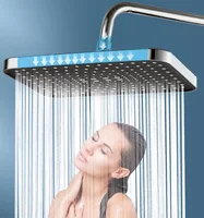 New 14 Inch High Pressure Top Spray Rain Shower Head Larger Flow Supercharge Rainfall Showerhead 360° Swivel Water Saving 2