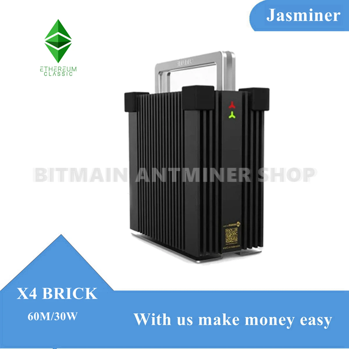 Jasminer X4 Brick 30W Ethash Low Power Eth Asic Server 65Mh
