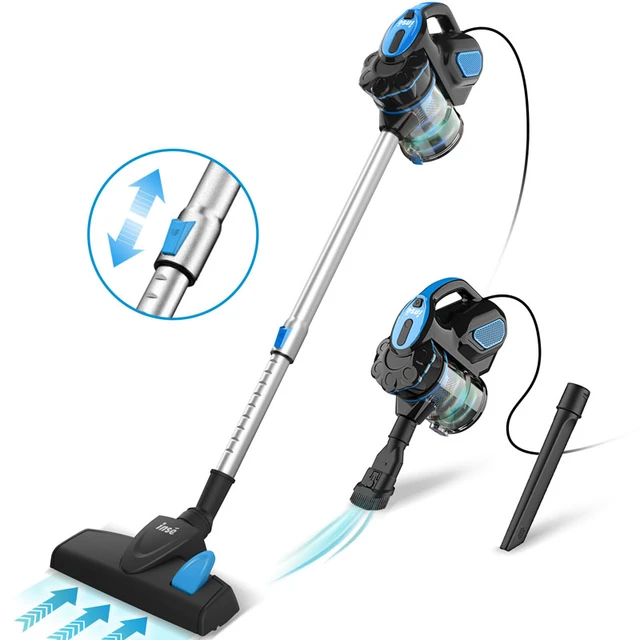 INSE Aspirateur Balai Filaire avec Fil Puissant, 3 en 1, Vertical Filtre  HEPA, 600W 18000Pa sans Sac avec 6m Long Câble, Léger Portable pour Maison  Tapis Sol Dur : : Cuisine et Maison