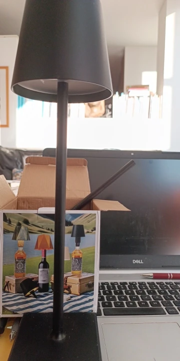 Rechargeable LED Table Lamp Touch Switch 3 Levels Dimmable Desk Lights Bar Club Dinner Creative Decorative Ambient Lighting photo review