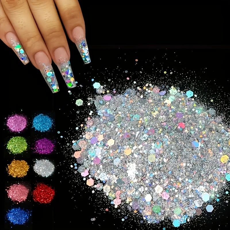 Holographic Iridescent Chunky Glitter Flakes