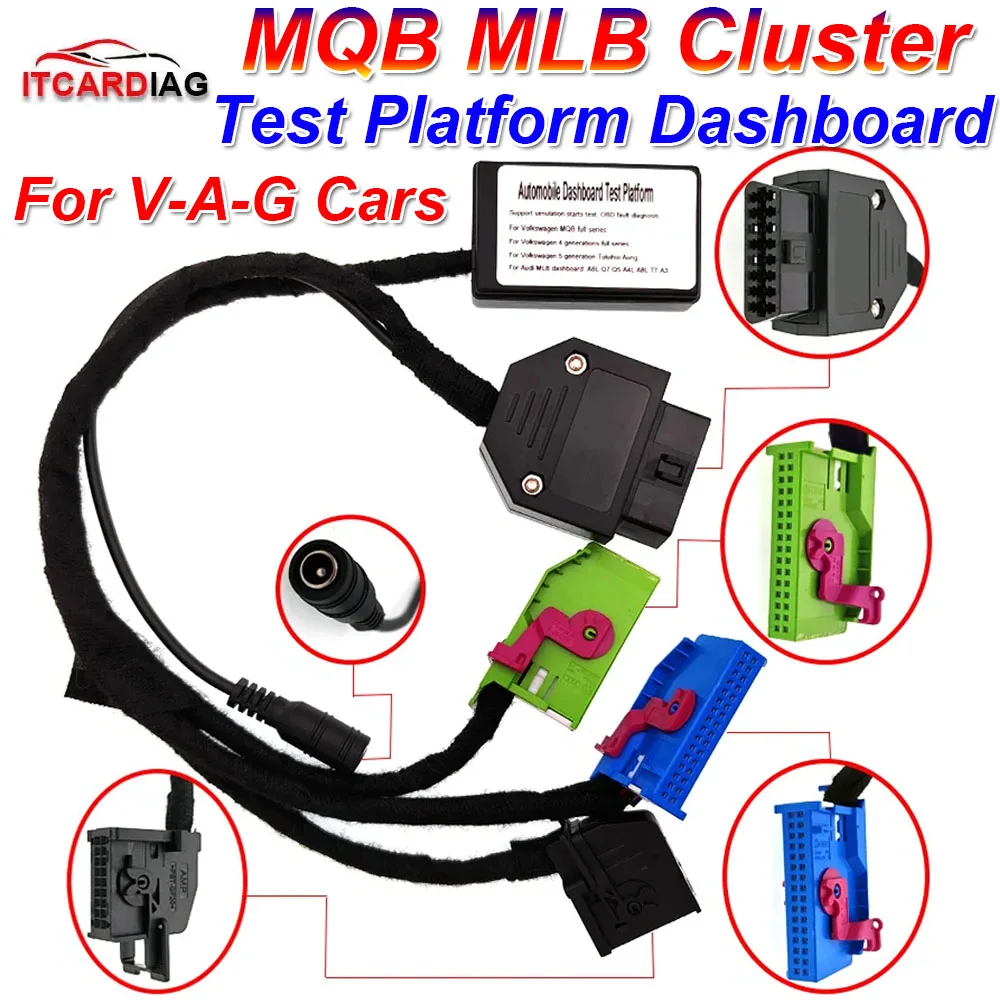 

Car MQB MLB Cluster Test Platform Dashboard Cable Kit for VW 4 5 generation for Audi A6 A8 A4 Q5 Q7 MLB Car Power On Instrument