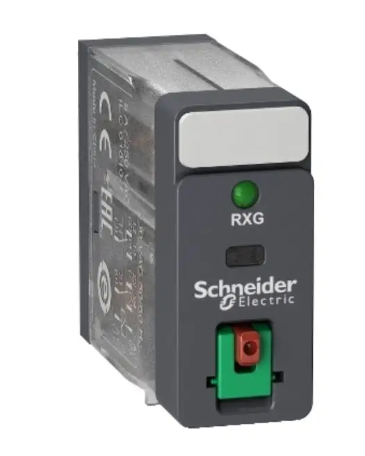 

Реле для подключения интерфейса RXG22P7, Harmony, 5A, 2CO, со штативом, Запираемая Тестовая кнопка, 230 В переменного тока