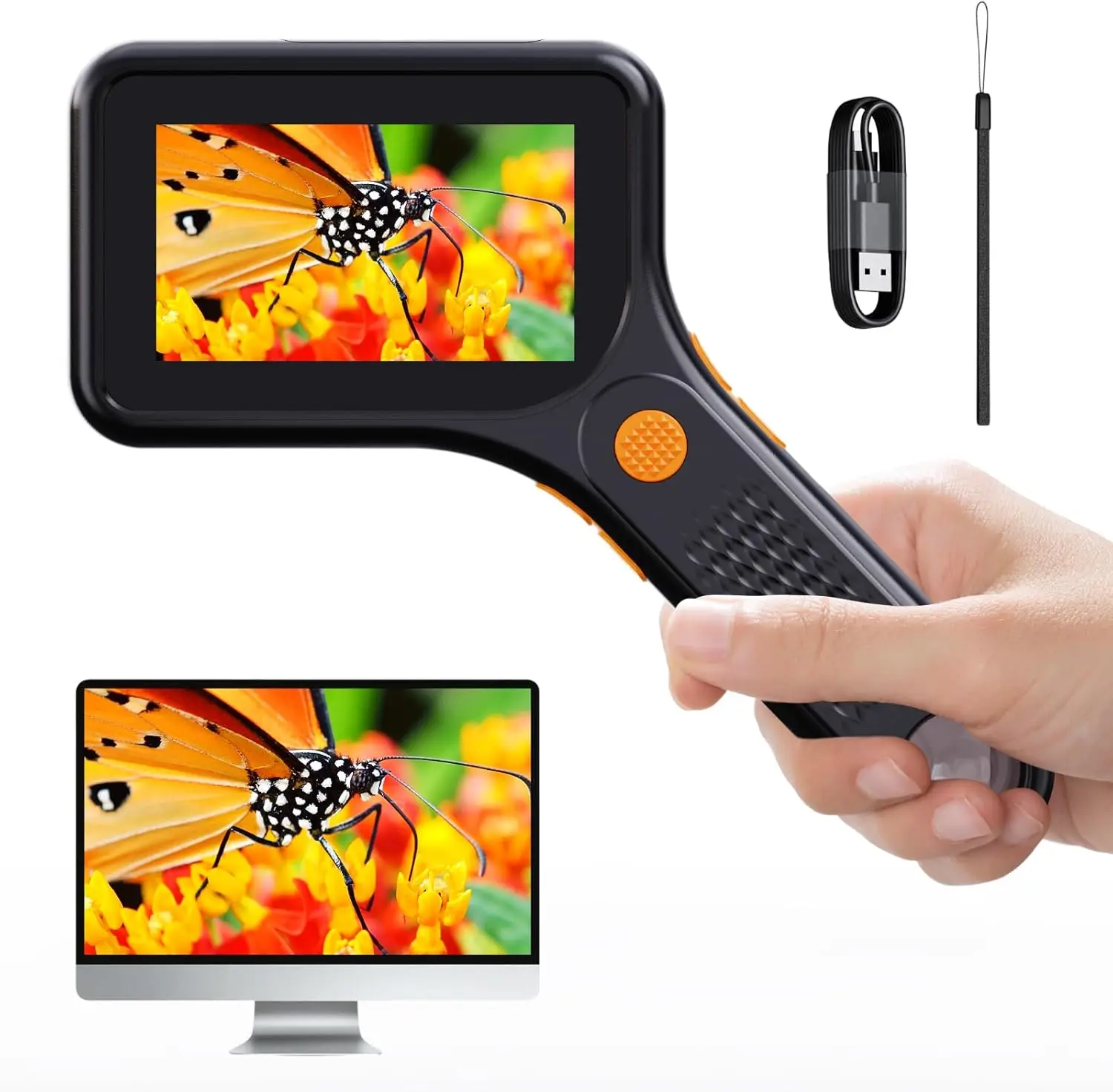Digital Microscope for Adults 500X Handheld Pocket USB Microscope with ...