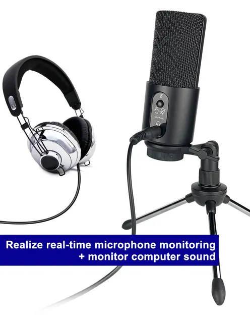 MY MIC W111 192khz Podcast Studio Recording Condenser USB Microphone For  Computer Gaming PC Laptop Vocals Broadcasting Singing - AliExpress