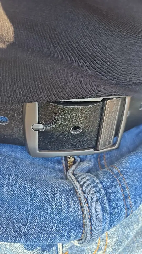 MIDNIGHT SOVEREIGN™ – Black Buckle Genuine Leather Belt photo review