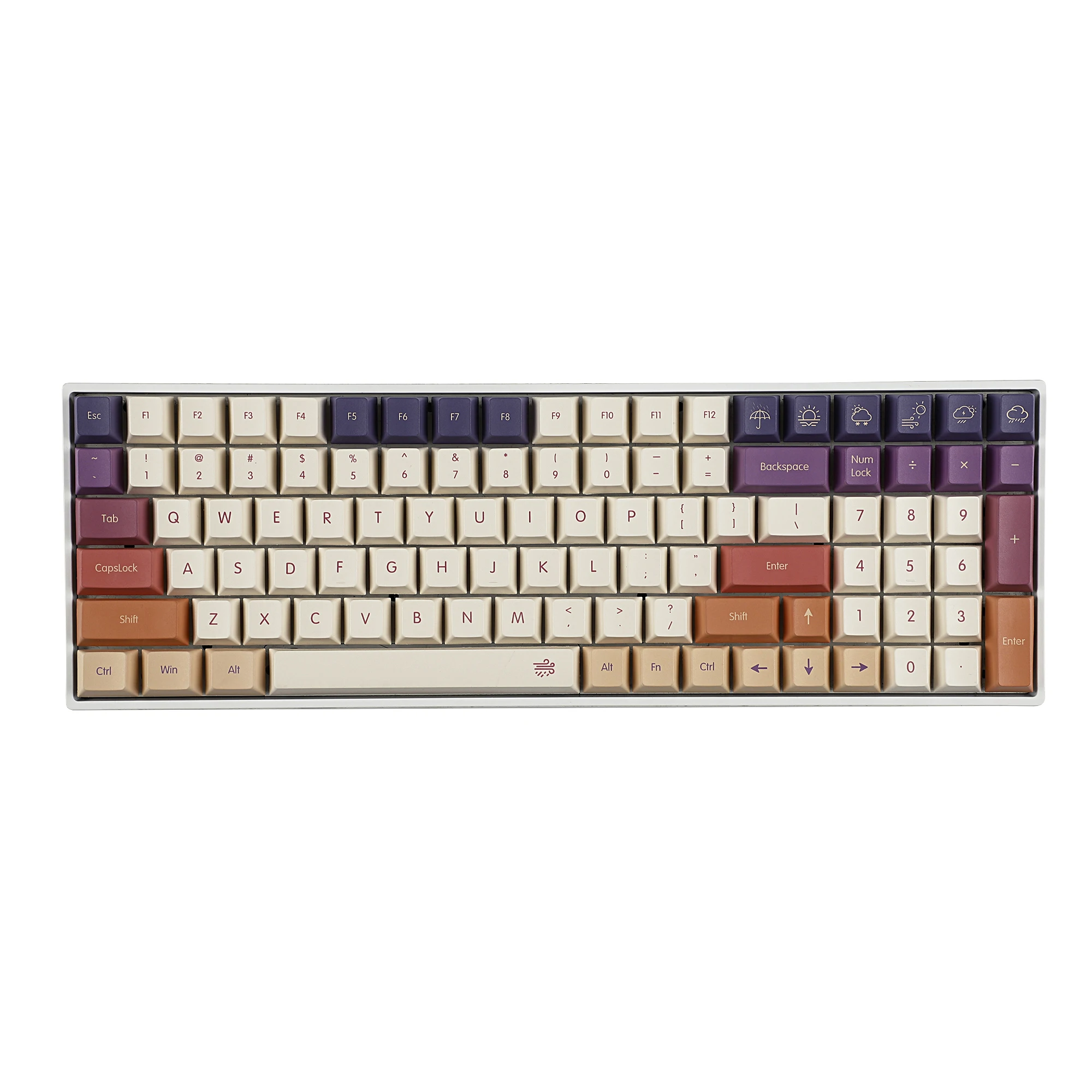 Fumo Nuvem Keycaps Cherry Profile Dye Sub Grosso Pbt Lados Keycap Conjunto para Ansi 104 Tkl Gk61 96 75 Gmmk Ncr80 mx Teclado 143 - Imagem 4