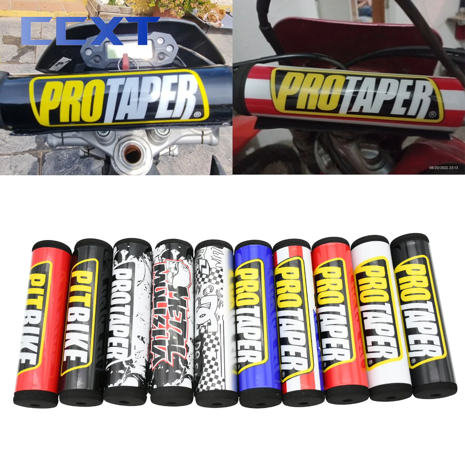 Motorcycle Pro Taper 200mm Round Handlebar Pad 7/8" For Honda Kawasaki