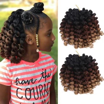 Synthetic Passion Twist For Africa Braids Locs Crochet Braid Jamaican Bounce Curly Hair Extensions Pre-Twisted For Black Women 1