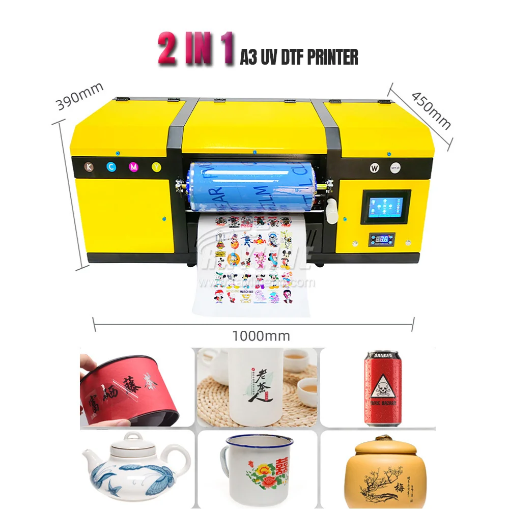 A3 UV 프린터 잉크젯 평판 Led 인쇄 기계 데스크탑 디지털 전화 케이스 컵 평판 UV 프린터