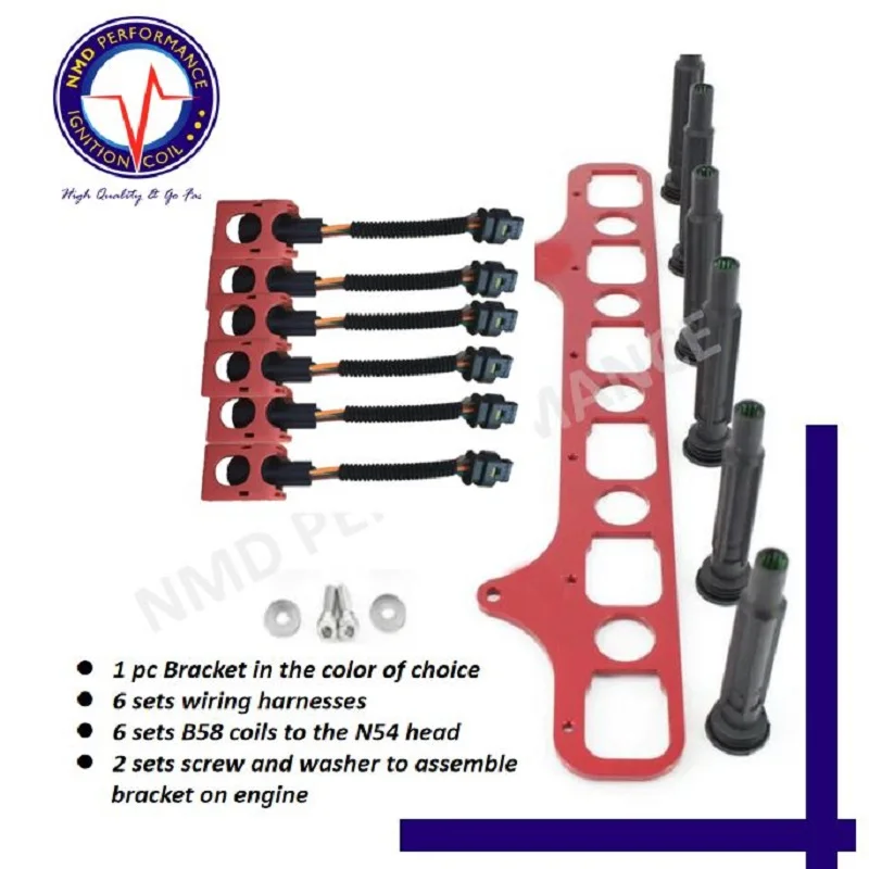 B58IgnitionCoilUpgradeN54IgnitionCoilUpgradekit1plate6harnesses6pcsrubberconverter