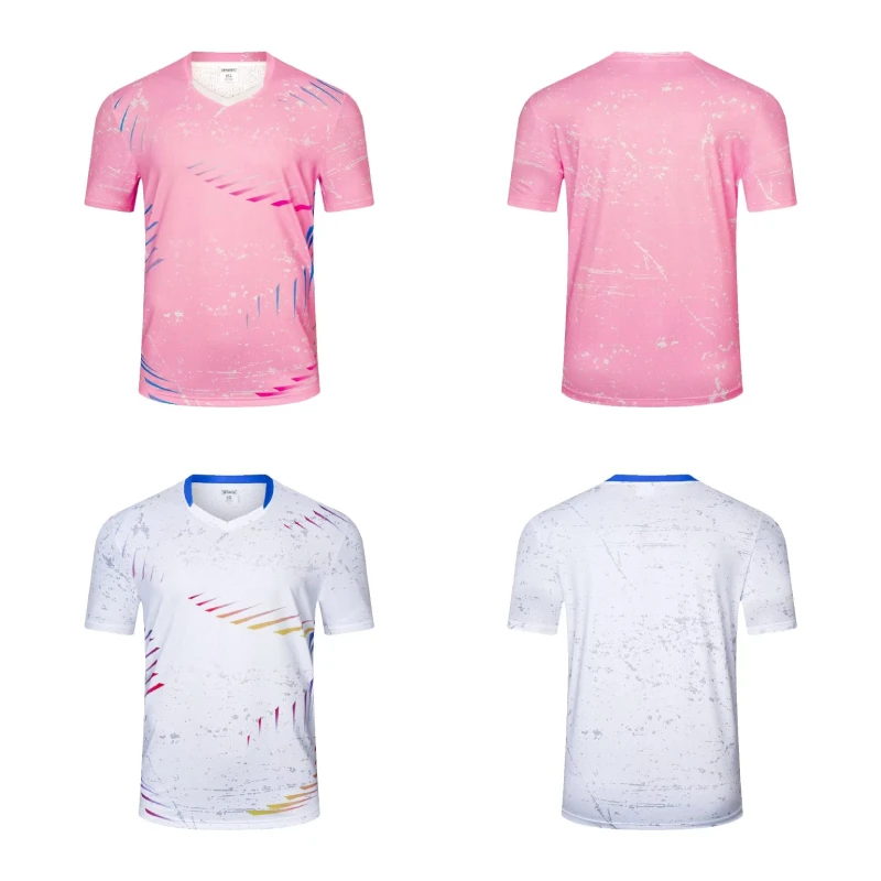 Tennis Shirt Acive Fashion For Men Women Kids Breathable Quick-Dry Badminton Running Workout
