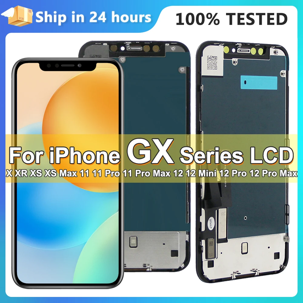 

GX OLED Display For iPhone X XR XS MAX 11 Pro Max 12 Pro 12 Promax pantalla LCD Touch Screen Digitizer Assembly Replacement