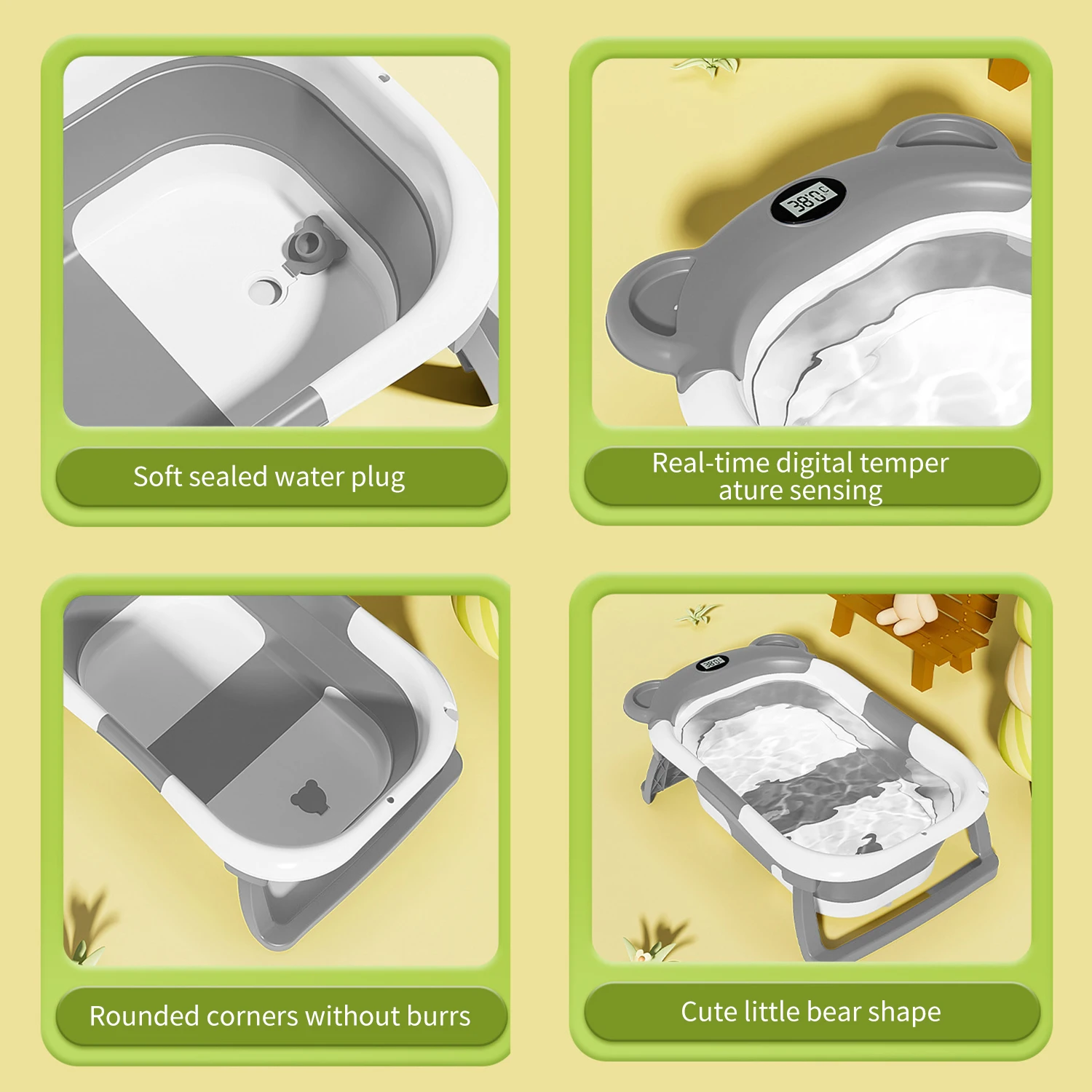Bath tub folding mechanism
