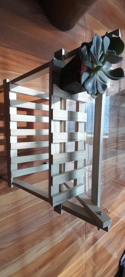 Wooden Desktop Storage Rack, customer photo