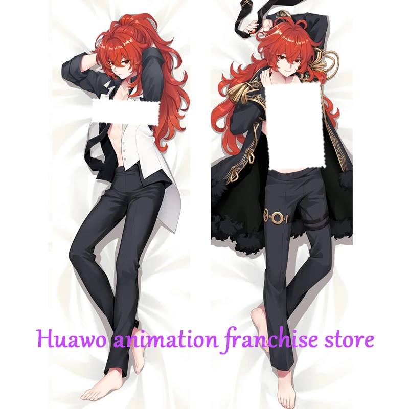 

Anime Dakimakura Pillow Genshin Diluc 2-Side Print Pillowcase Hugging Body Cushion Cover Otaku Waifuristmas Decoration 2023
