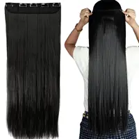 100% Clips brésiliens en une seule pièce Extension de cheveux naturel droit Remy cheveux humains Invisible sans couture pince en droite une seule pièce 1