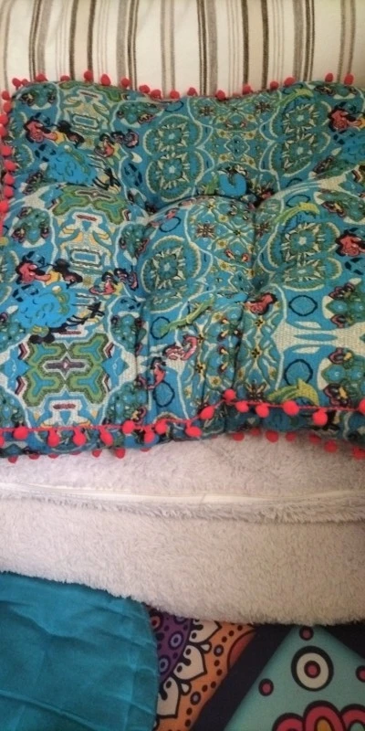 Bohemian Style Square Cushion | Colourful Mindful Home Comfort photo review