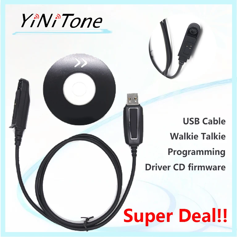 

writing frequency cable Baofeng Walkie Talkie Write frequency line Driver CD For UV9R Pro Plus GT3WP UV5S USB Programming Cable