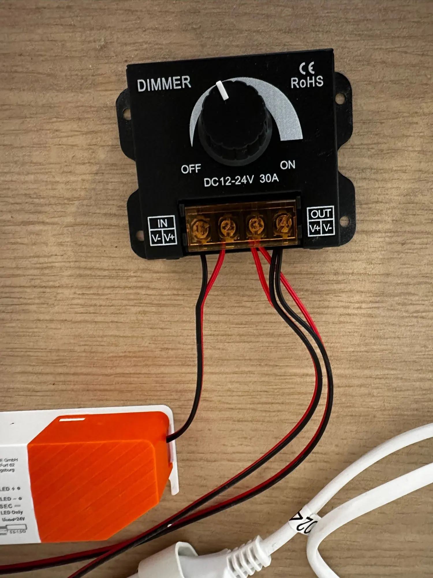 Dimmer LED DC 12-24V 30A Regolatore Di Luminosità - Foto 2