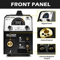 HZXVOGEN 4 in 1 Aluminium Welding Machine MIG/ARC/LIFT TIG Pulse Semi-automatic Digital Display IGBT Inverter Welder MIG250DP 1