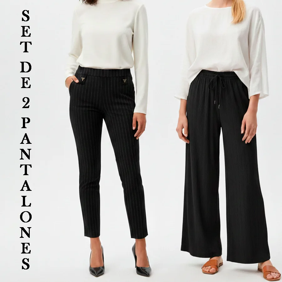 Kit de 2 Pantalones Versátiles (Casual & Elegante)