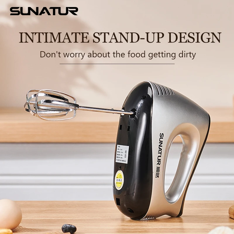 Food Mixer Handheld Blender Home Appliances SUNATUR Electric Kitchen Blender Machine Handheld Beater Processor Supports Cake Cream Egg Mixing Essential Home Appliance food mixer,handheld blender,home appliances