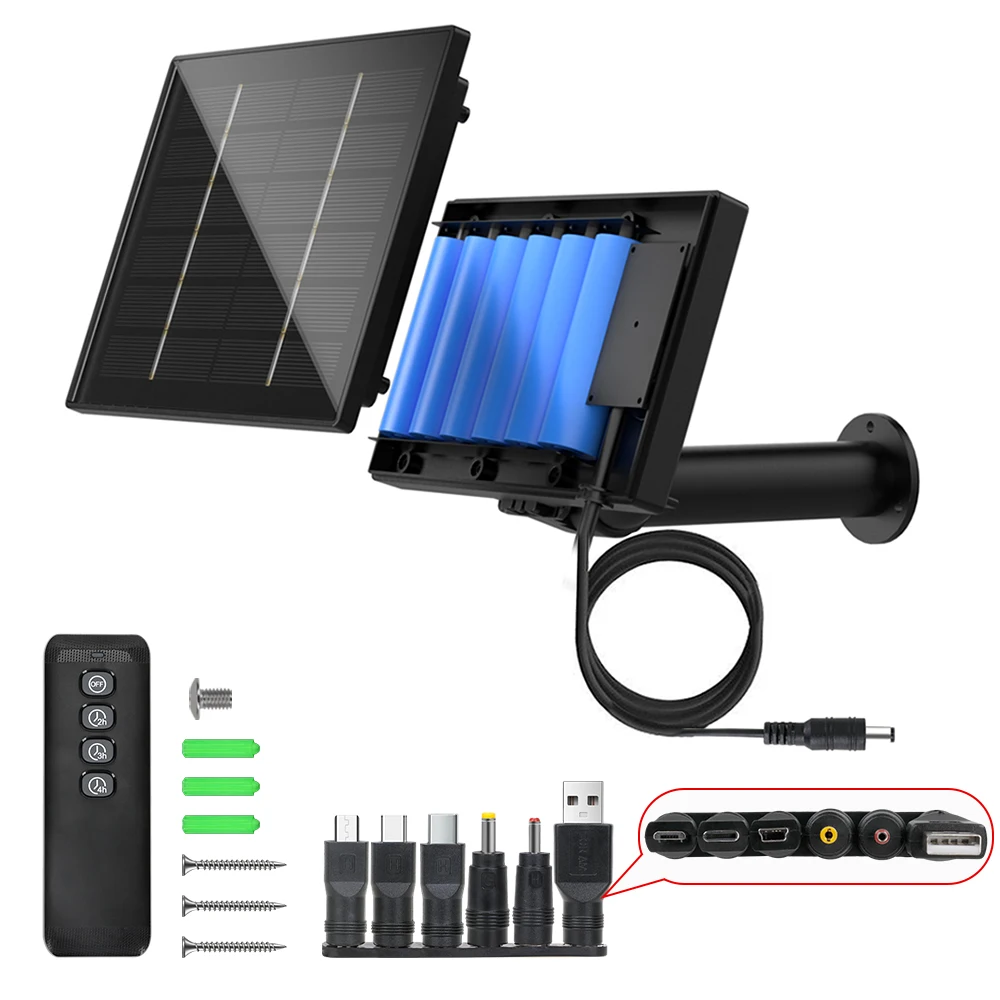 Caricabatterie Per Pannello Solare D4R 5V 6V Uscita Integrata 18650 Caricabatteria Per Energia Solare Typec Mirco Interfaccia Usb Per Telecamera Ip Di