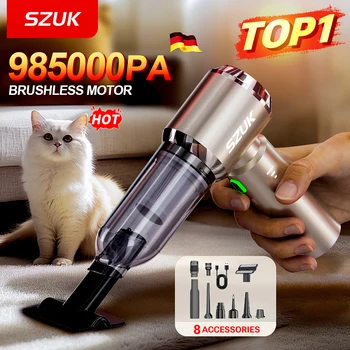 SZUK 985000Pa Car Vacuum Cleaner Portable Handheld Wireless Strong Suction Car Cleaner Cleaning Machine Mini Vacuum Cleaner 1
