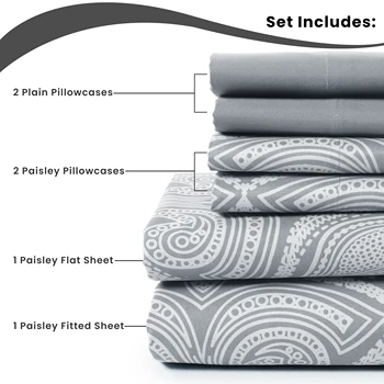 Paisley Microfiber Sheet Set 3