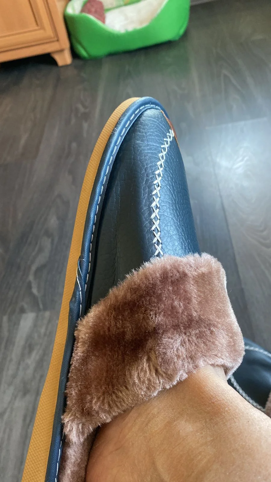 Chausson cuir homme photo review