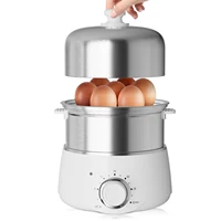Egg Cooker - CACHOO 14-Egg Capacity Electric Hard Boiled Stainless Steel Egg Cooker with 30-Min Timer and Auto Shut-Off 1