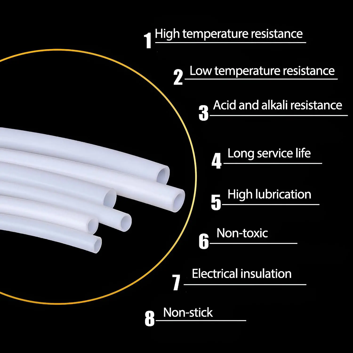 Bowden Extruder Tube 1M PTFE 1mm 2mm 3mm 4mm 6mm 8mm Teflonto Pipe White For 1.75mm/3.0mm Filament 3D Printer Parts V5/V6 J-head