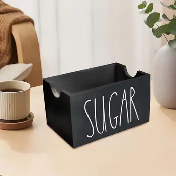 Porta bustine di zucchero Scatola portaoggetti per bustine di tè in legno Porta capsule di caffè per organizer da bar da appoggio per ristorante, hotel 1