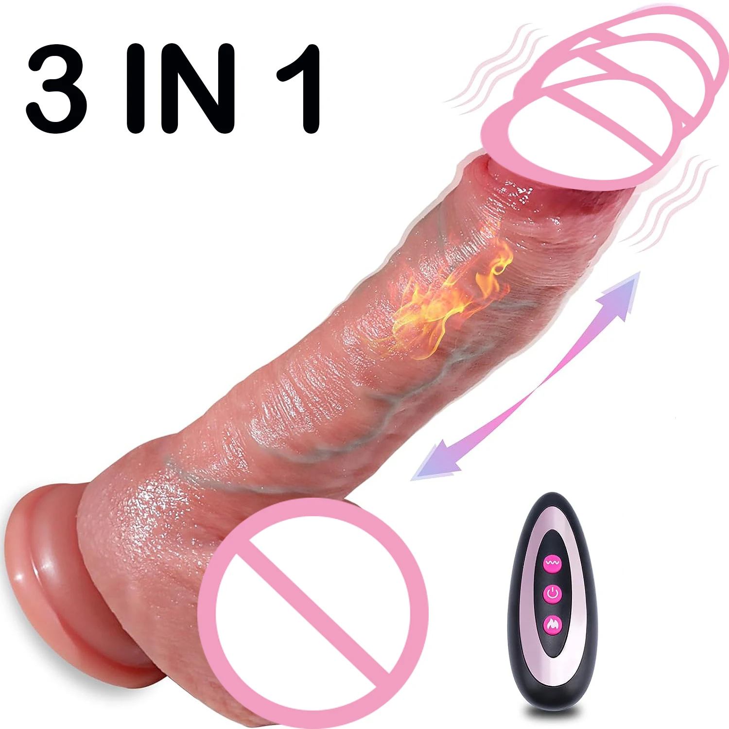 Stoßen Dildos Vibrator Teleskop Penis Fernbedienung Silikon Cock Massager Weibliche Masturbator Erwachsene Sex Spielzeug Für Frauen 18 + 1
