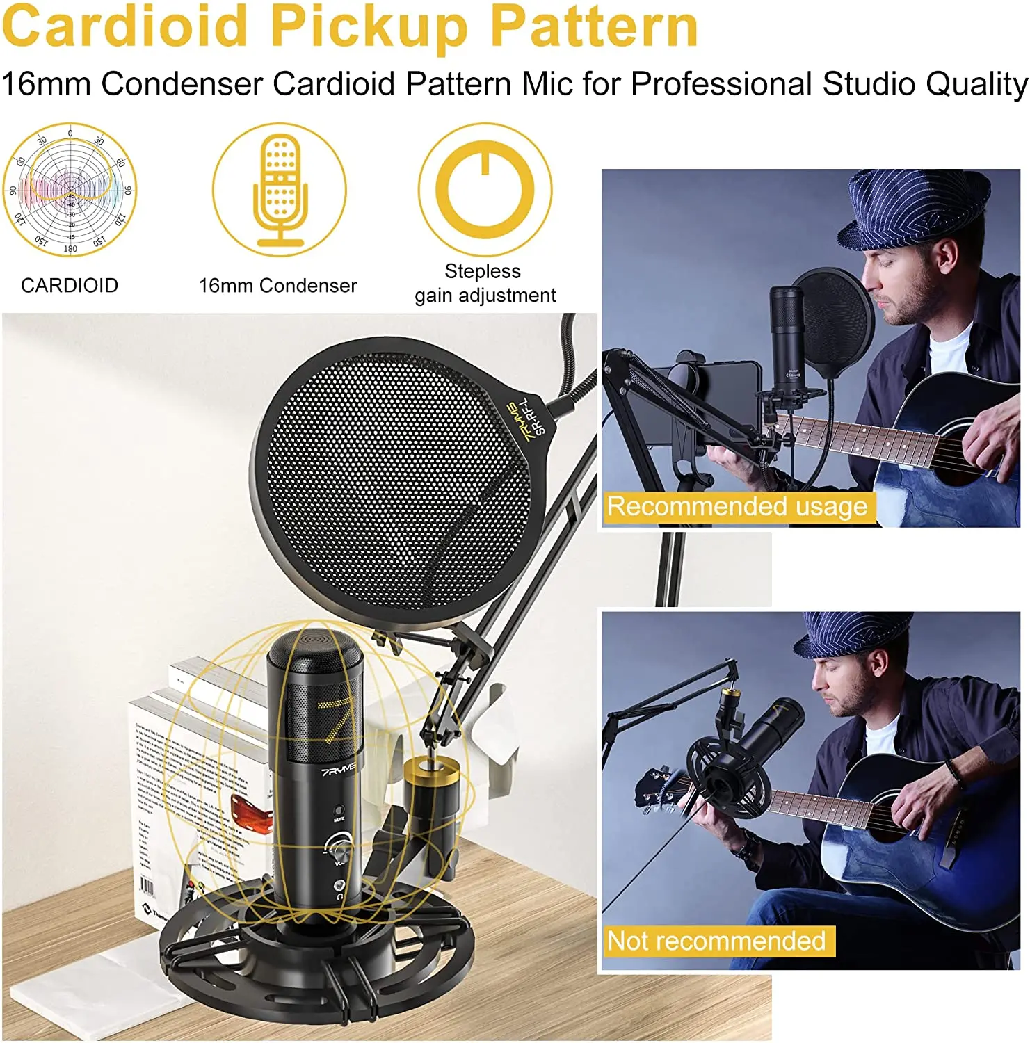 ميكروفون ألعاب USB احترافي SR-AU01