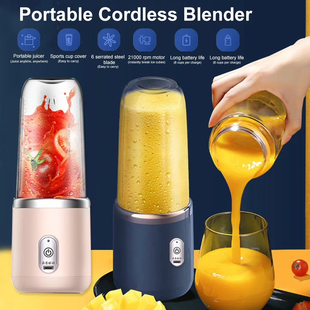 400Ml Personal Blender Ricaricabile Cordless Blender Cup Mixer Portatile Juicer Cup Per Smoothie Milkshake Juice Baby Food