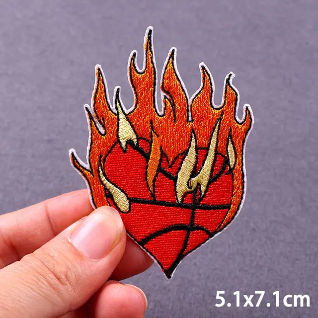 Make A Deal Flame Patch Heart Iron For Patches Punk Badges DIY Embroiered  Patches For Clothing