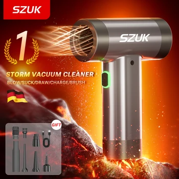 SZUK NEW Mini Air Blower Handheld Portable Turbo Fan Brushless Motor Dust Fan Turbofan air blower Powerful Car Vacuum Cleaner 1