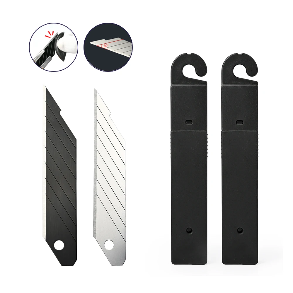 

FOSHIO 20/50pcs 30 Degree 9mm Carbon Steel Snap Off Knife Blades Car Vinyl Film Cutting Utility Knife Spare Replacement Blade
