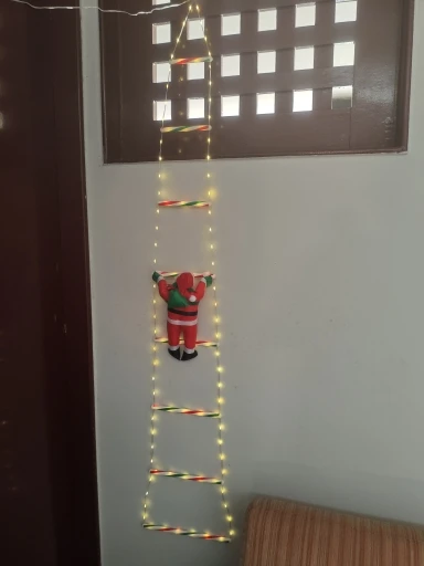 Christmas LED Santa Claus Climbing Ladder Light USB Plug 8 Flashing Modes