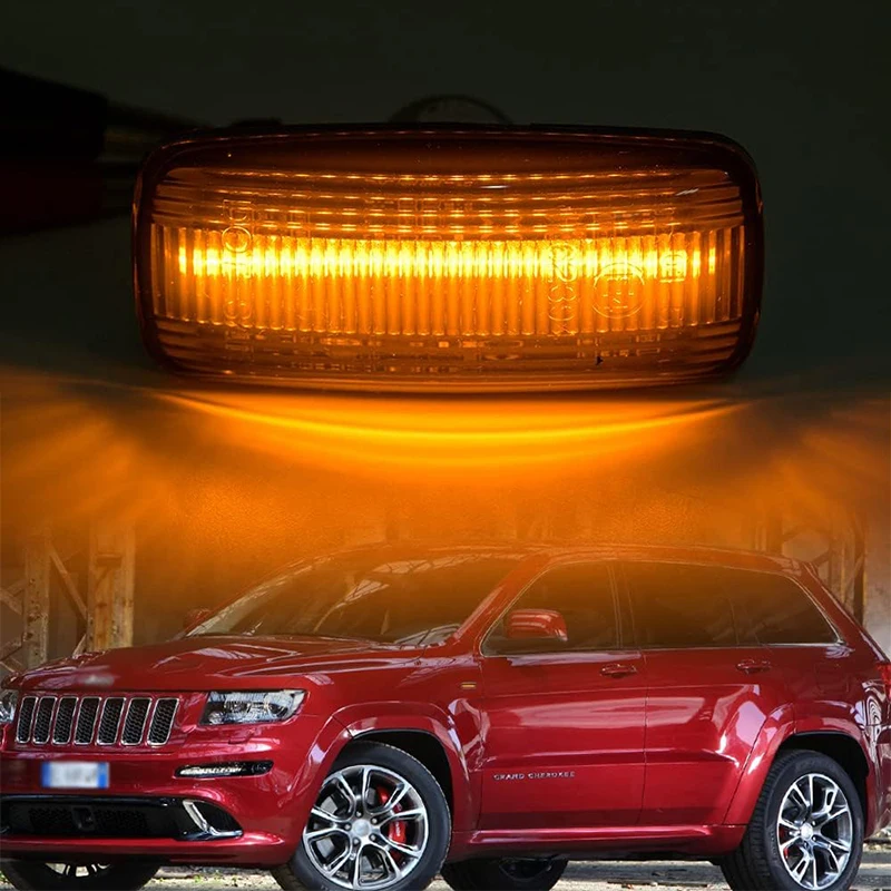 2xDynamic LED Side Marker Light Turn Signal Lamp For Jeep Compass Patriot Dodge