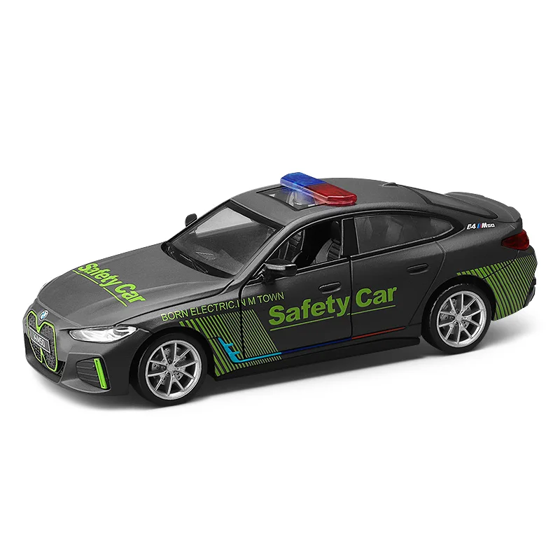 MSZ CCA 1:34 BMW I4 M50 Alloy Car Model with Acrylic Display Box Children's Toys Die Casting Boy Series Gift bentley gt3 sjm painted alloy car model acrylic boxed imitation racing ornament collection children s birthday gift