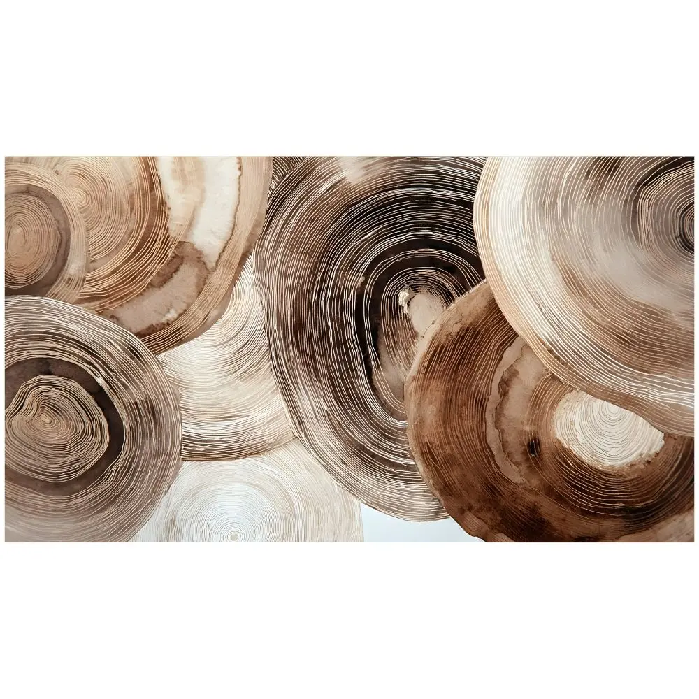 Cuadro Decorativo Geométrico 20x30cm Anillos Orgánicos Impresión