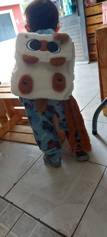 Kawaii Siamese Cat Plush Backpack photo review