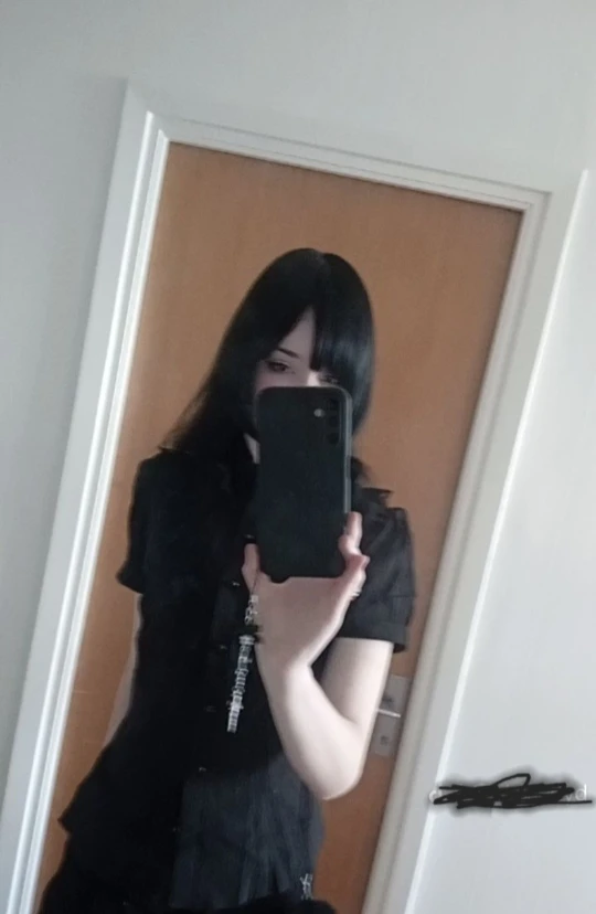 Black Ruffled Blouse - Gothic Aesthetic photo review