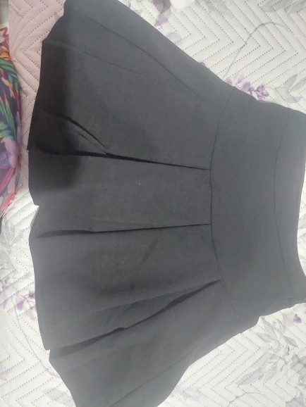 Gray A-Line Pleated Mini Skirt - Korean Y2 K Vintage Style photo review